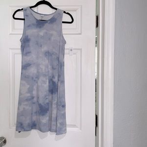Blue tie dye dress